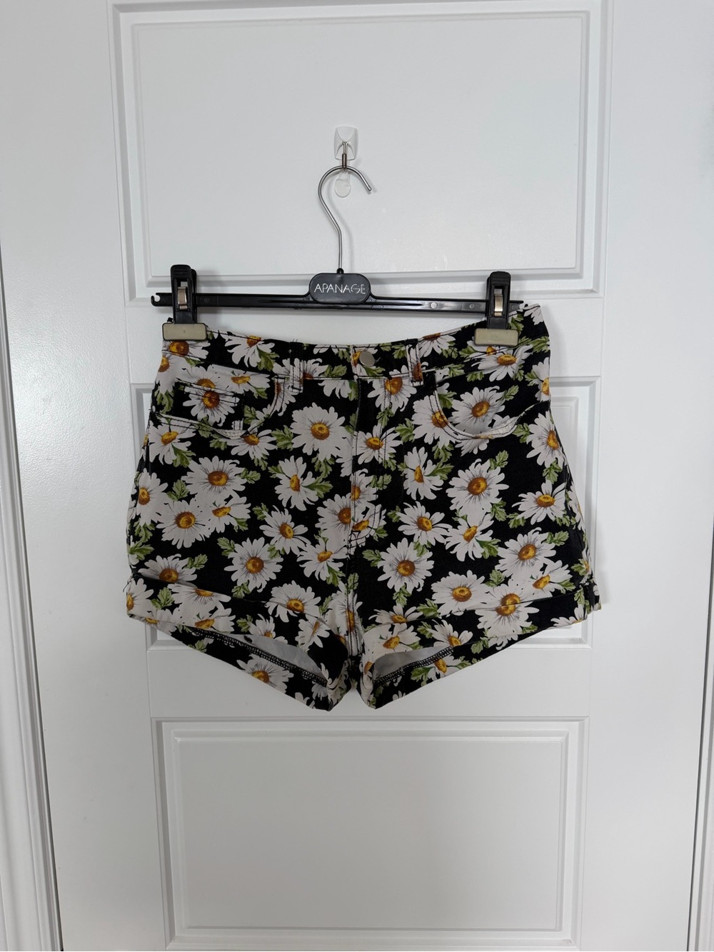 American Apparel Daisy Print High-Rise Shorts